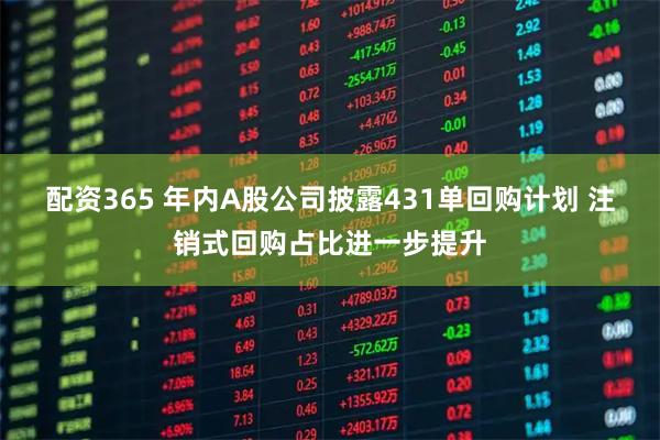 配资365 年内A股公司披露431单回购计划 注销式回购占比进一步提升