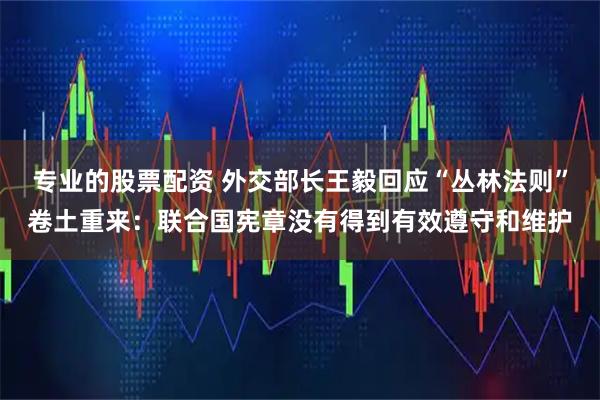 专业的股票配资 外交部长王毅回应“丛林法则”卷土重来：联合国宪章没有得到有效遵守和维护